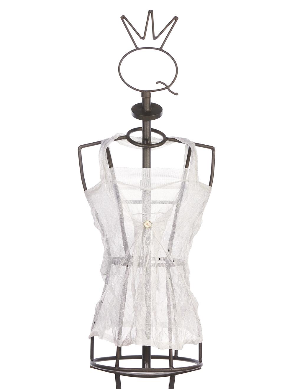 Save The Queen Top in maglia grigio perla
