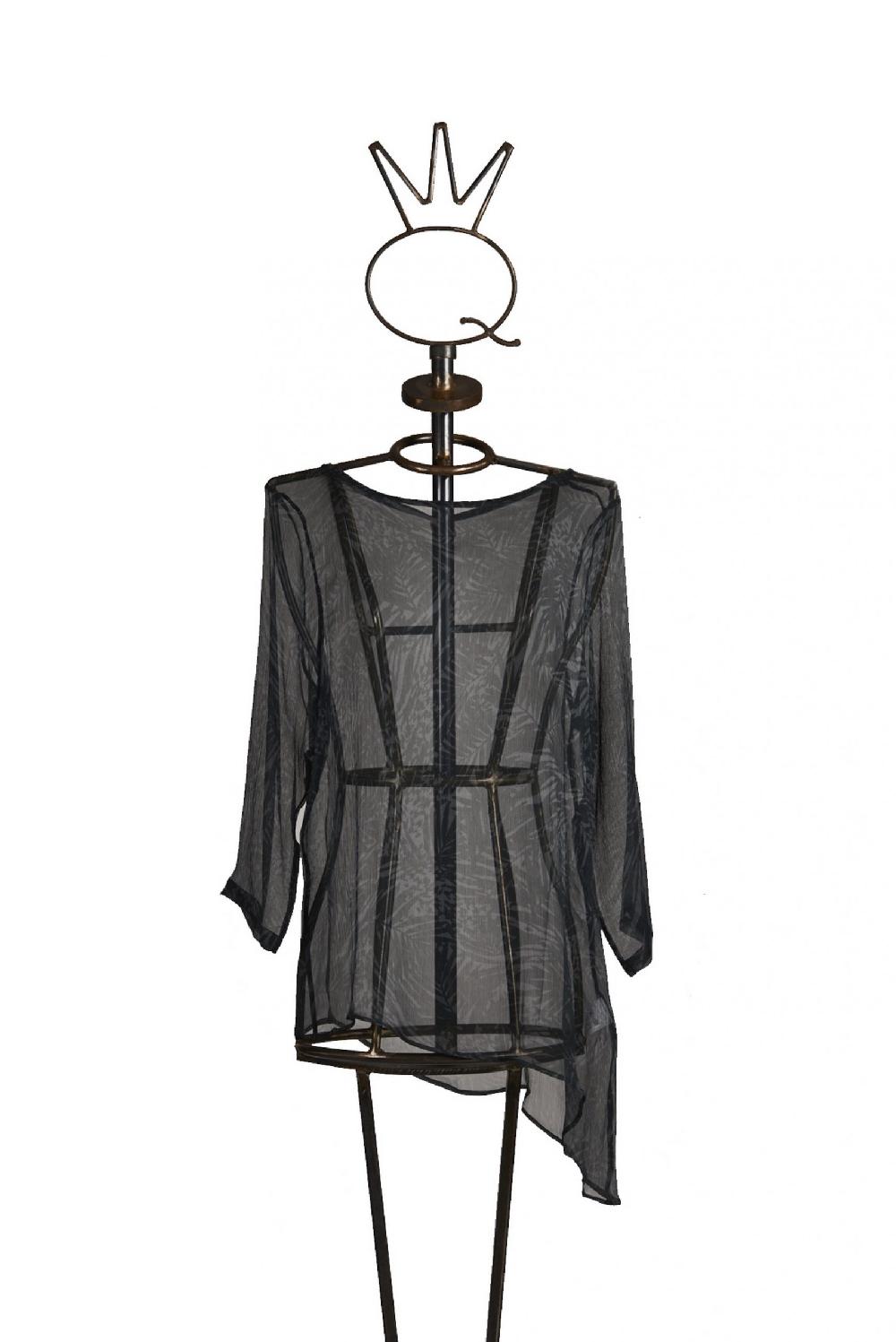 Save The Queen Blusa in seta con stampa foglie Consegna Veloce