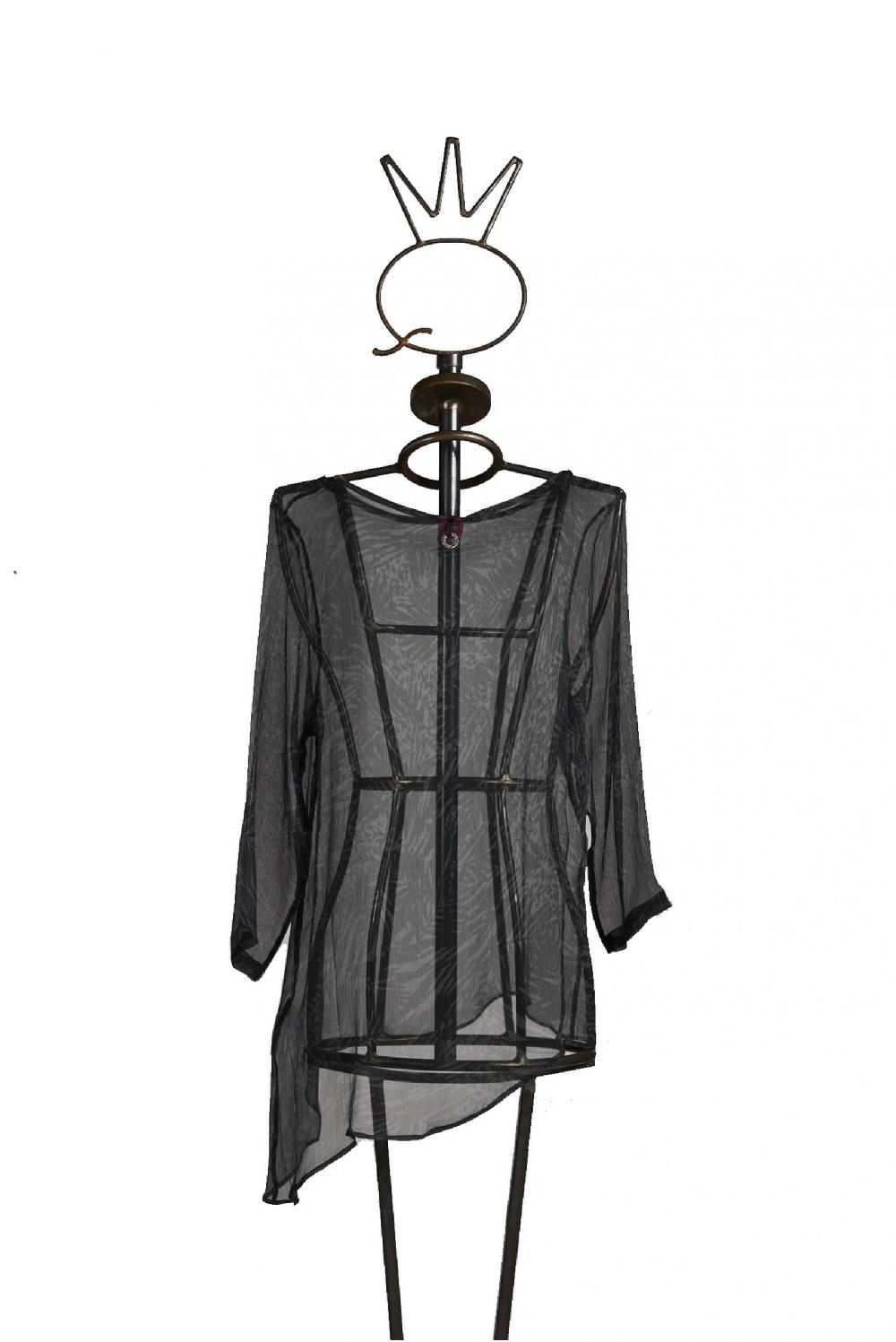Save The Queen Blusa in seta con stampa foglie Consegna Veloce