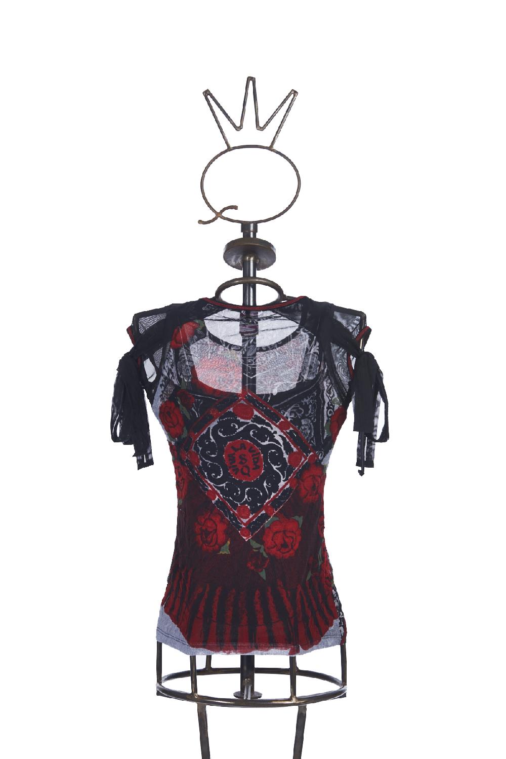Save The Queen T-shirt in tulle con stampa floreale Offerta