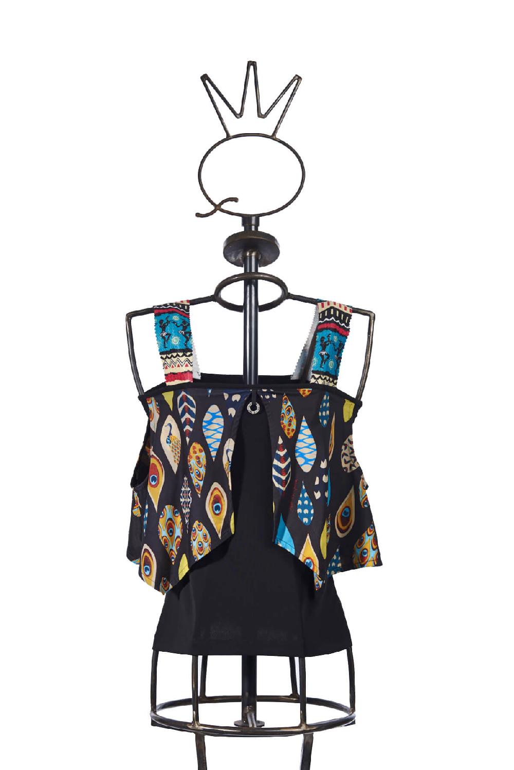 Save The Queen Top con stampa dedicata al pavone “Afropavo” Outlet