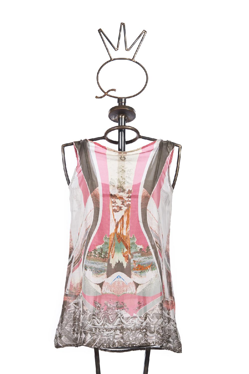 Save The Queen Top in seta e paillette Negozio