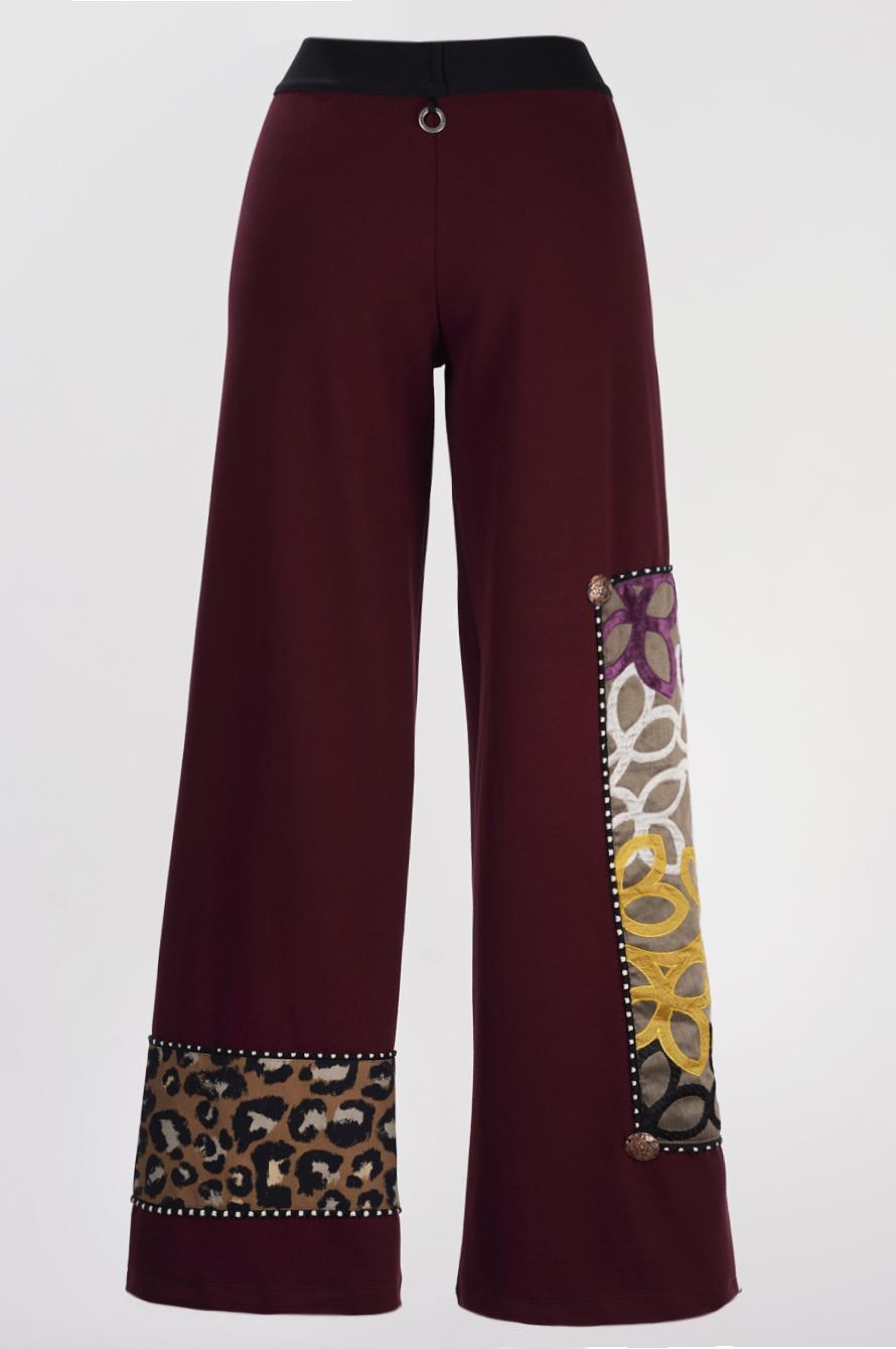 Save The Queen Pantalone largo bordeaux Offerta temporanea
