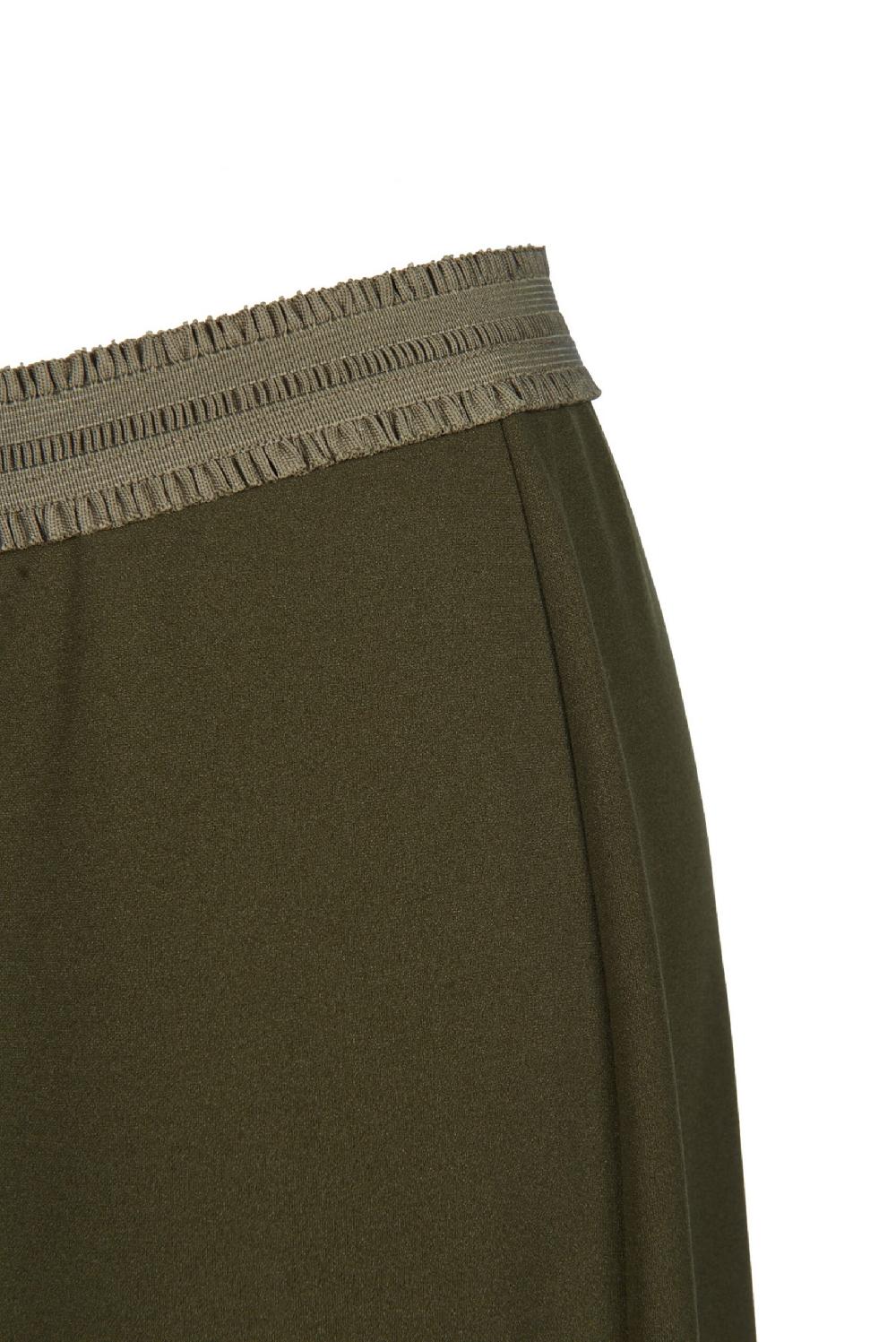 Save The Queen pantaloni in crepe verde oliva elasticizzato Offerte esclusive