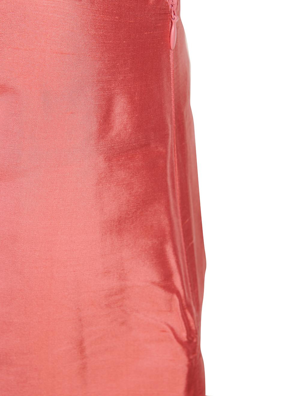Save The Queen Pantalone in shantung di seta rosa corallo Offerte giornaliere