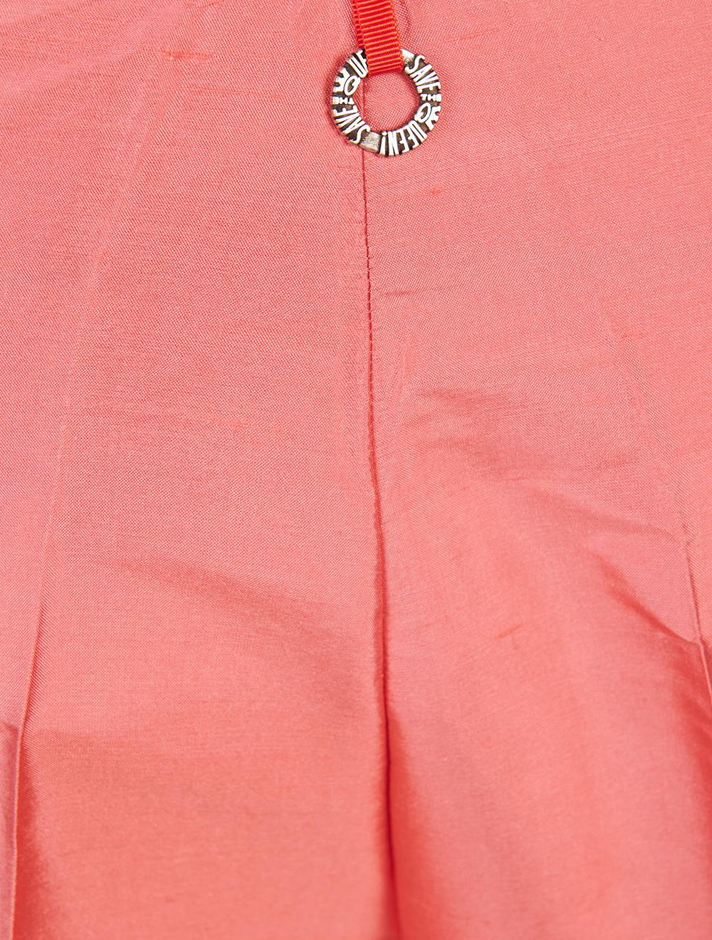 Save The Queen Pantalone in shantung di seta rosa corallo Offerte giornaliere