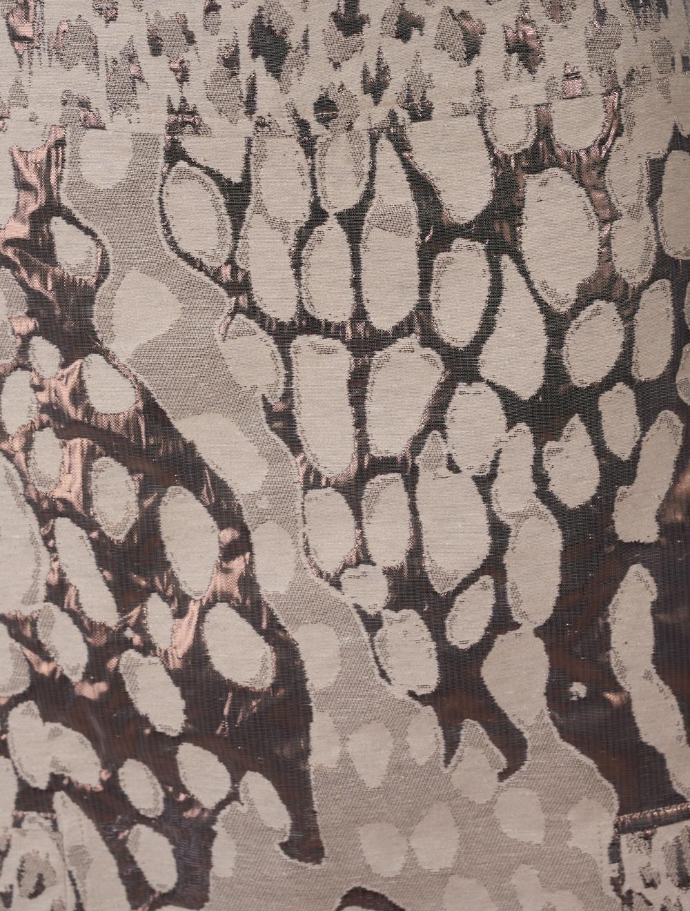 Save The Queen Gonna corta in tessuto jacquard rame Promozione temporanea