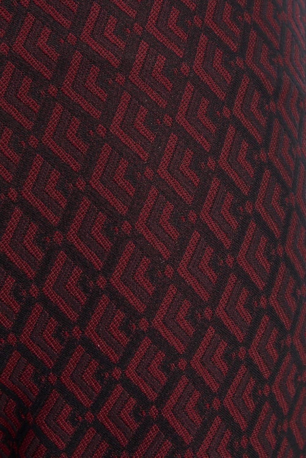 Save The Queen Pantaloni a sigaretta in tessuto jacquard nero e viola Offerta speciale della fabbrica