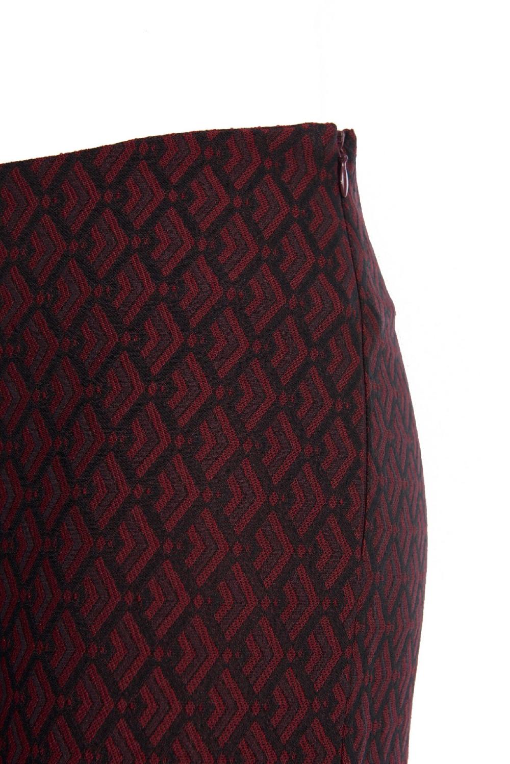 Save The Queen Pantaloni a sigaretta in tessuto jacquard nero e viola Offerta speciale della fabbrica