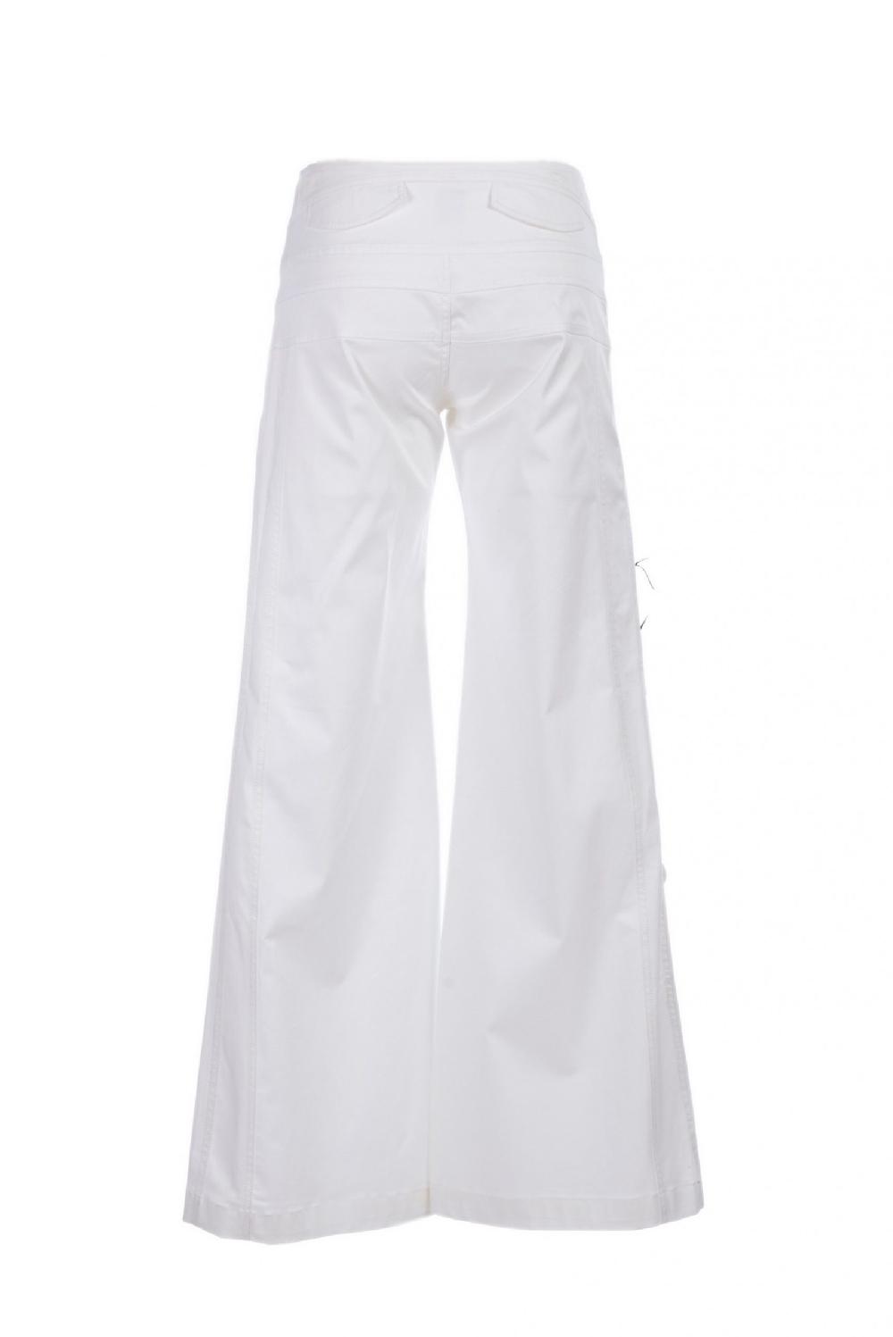Save The Queen Pantaloni bianchi in cotone con ricami Solo un giorno rimasto