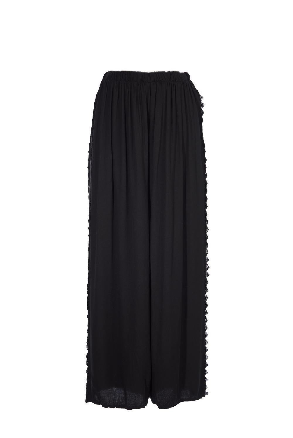 Save The Queen Pantaloni in cotone nero con dettaglio in passamaneria 50% di sconto con spedizione gratuita