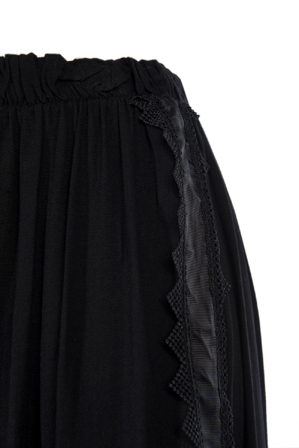 Save The Queen Pantaloni in cotone nero con dettaglio in passamaneria 50% di sconto con spedizione gratuita