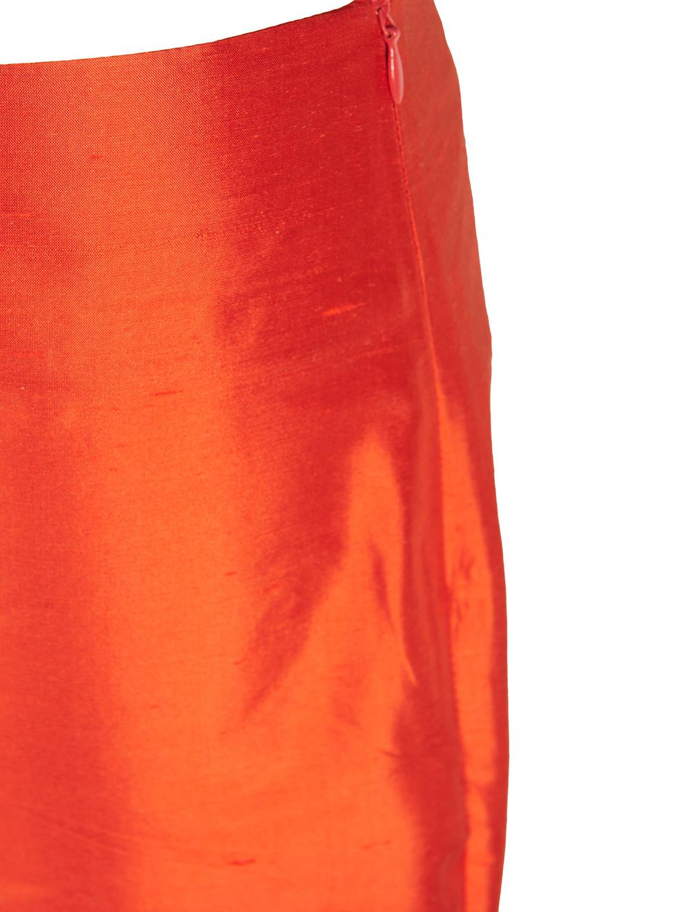 Save The Queen Pantalone in shantung di seta rossa Officina