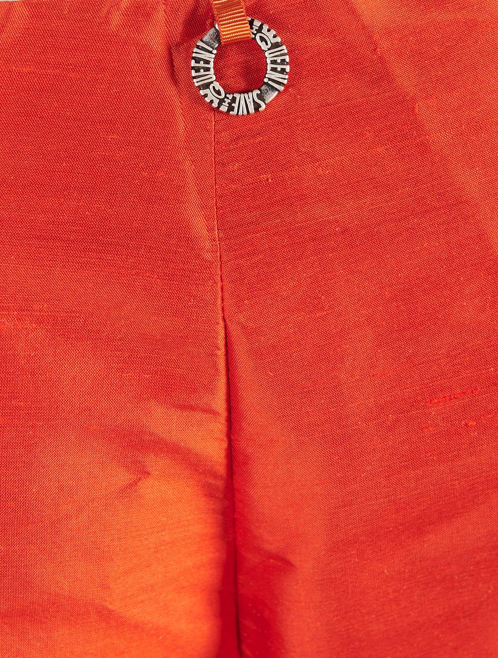 Save The Queen Pantalone in shantung di seta rossa Officina