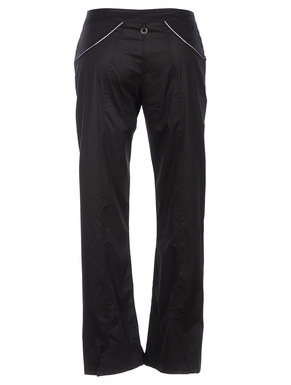 Save The Queen Pantaloni a sigaretta in tessuto di cotone nero In vendita