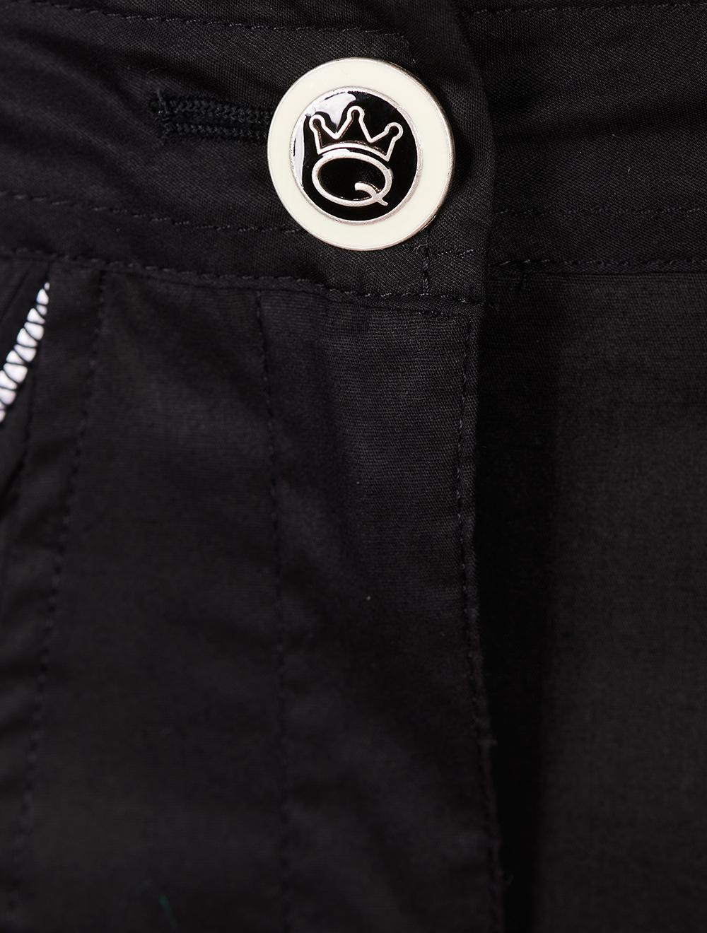 Save The Queen Pantaloni a sigaretta in tessuto di cotone nero In vendita