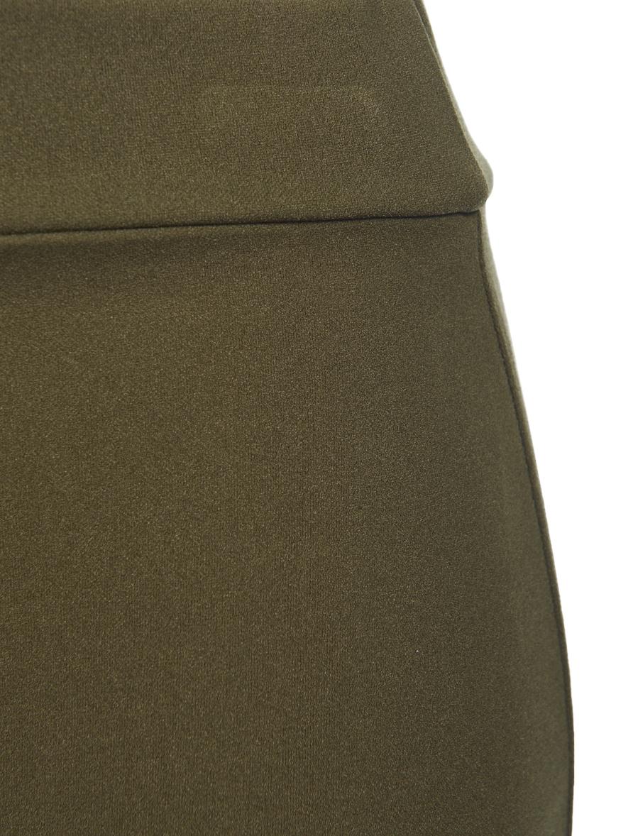 Save The Queen Gonna corta in tessuto stretch verde oliva In Linea