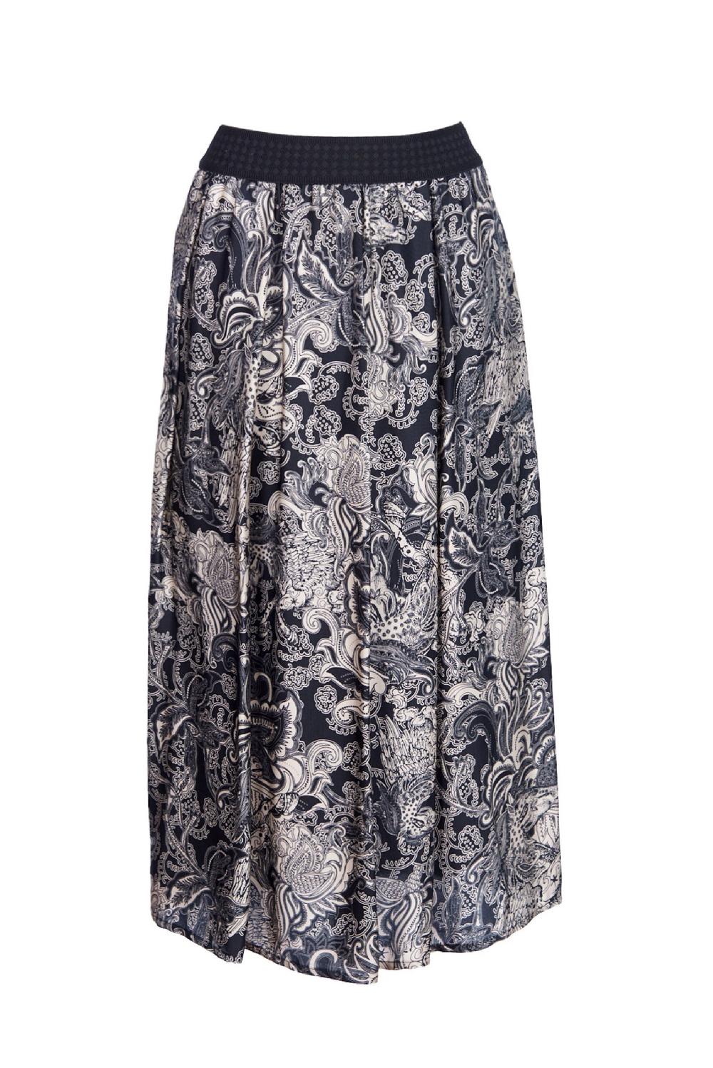 Save The Queen gonna longuette in raso con stampa rinascimentale Shopping Online