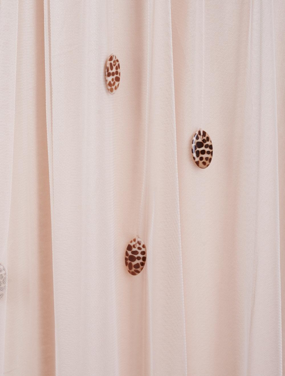 Save The Queen Gonna lunga beige con applicazioni Economico