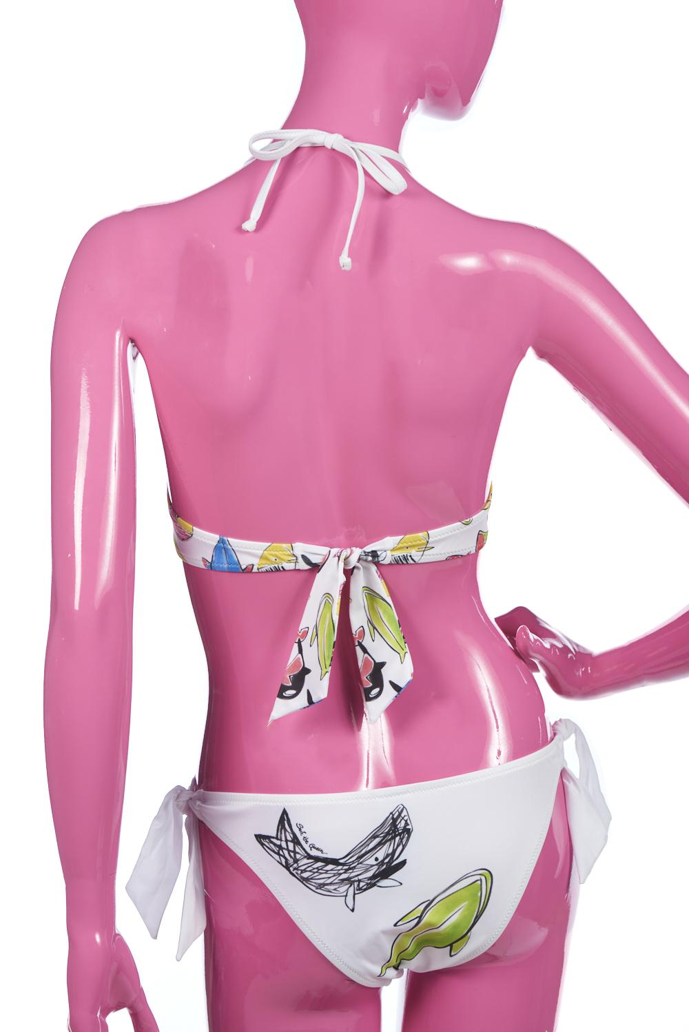 Save The Queen Bikini con reggiseno con coppa push-up con stampa pesci Cyber Monday