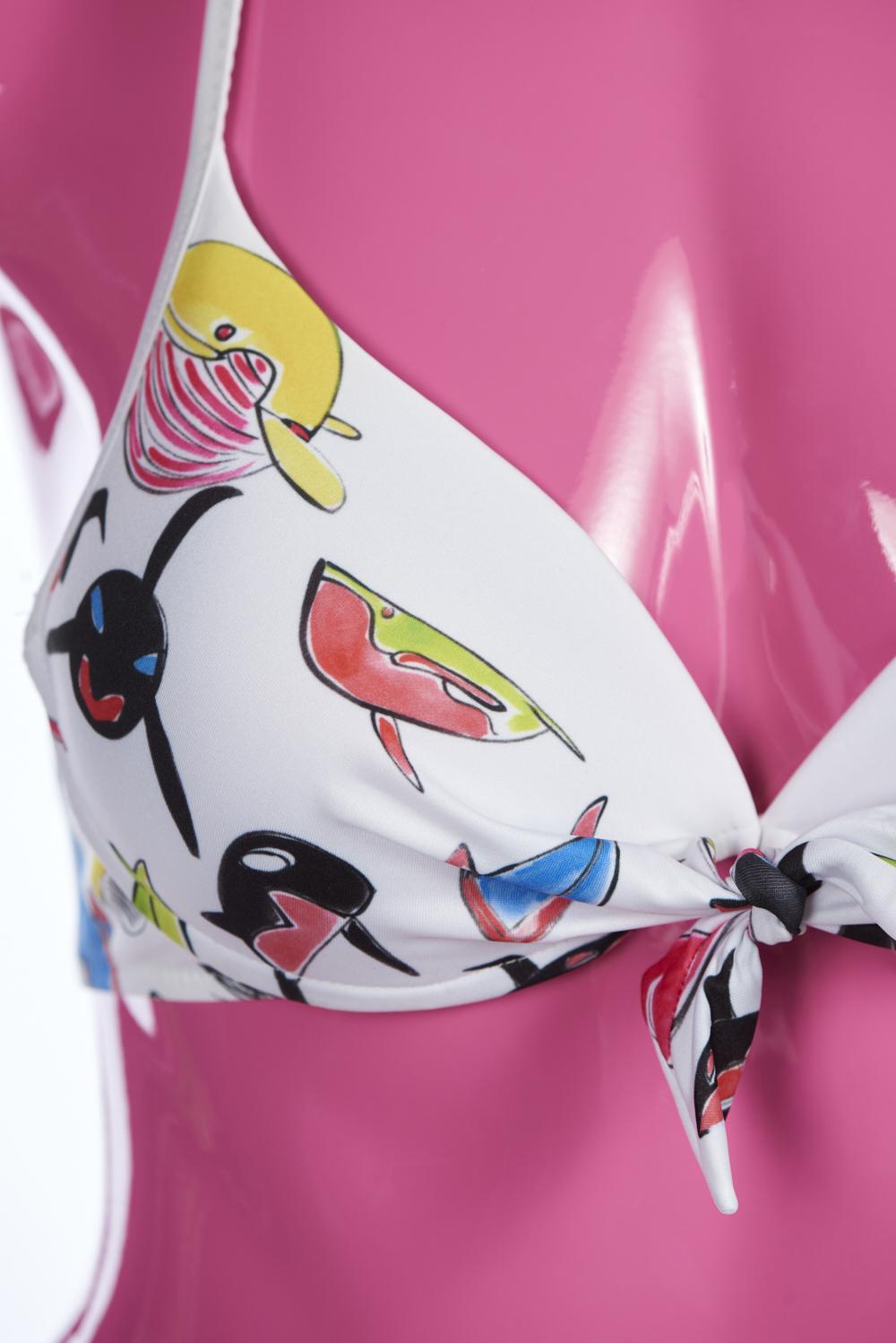 Save The Queen Bikini con reggiseno con coppa push-up con stampa pesci Cyber Monday