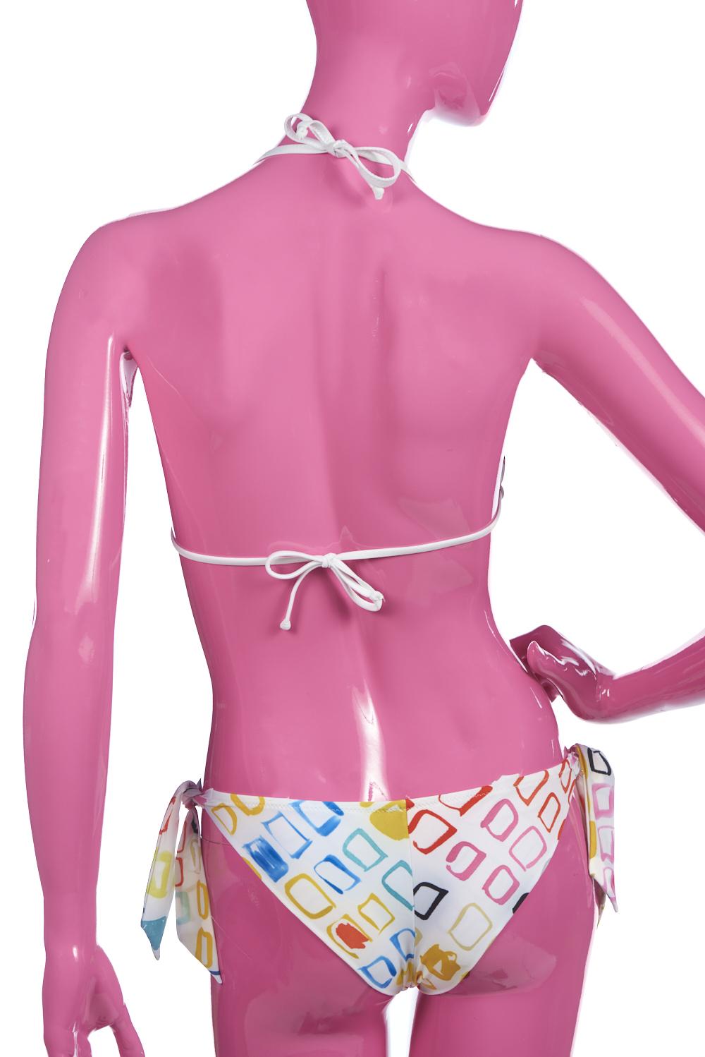 Save The Queen Bikini con reggiseno a triangolo con stampa pesci e geometrica Offerta Pasqua