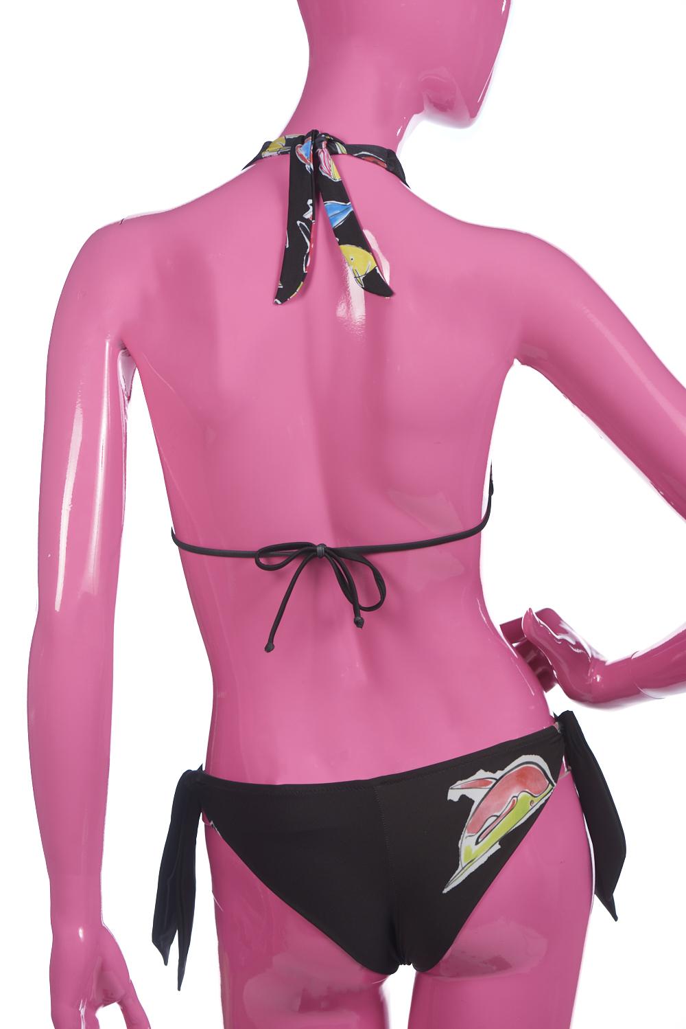 Save The Queen Bikini con reggiseno a triangolo con stampa pesci Vendita calda