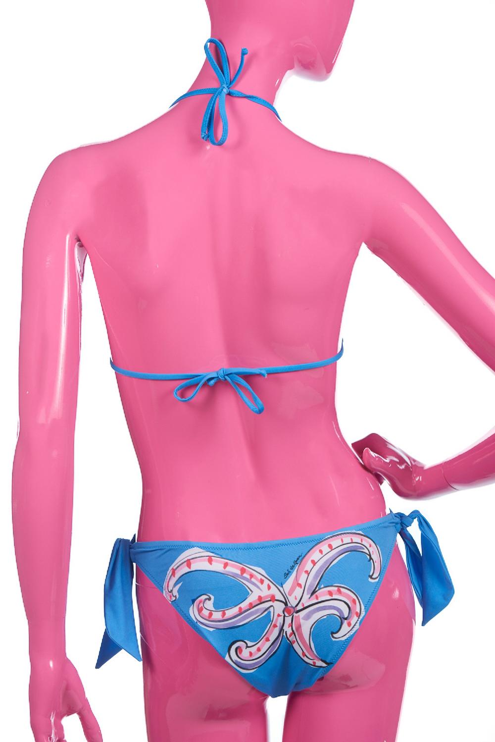 Save The Queen Bikini celeste a triangolo con stampa polipi e meduse Esporta salva