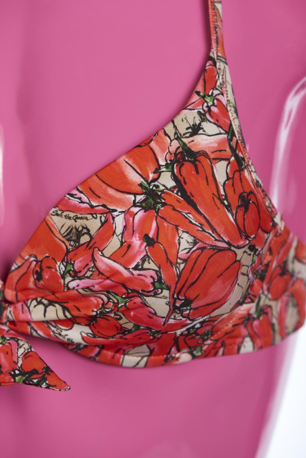 Save The Queen Bikini push up con stampa peperoni Soddisfazione Garantita