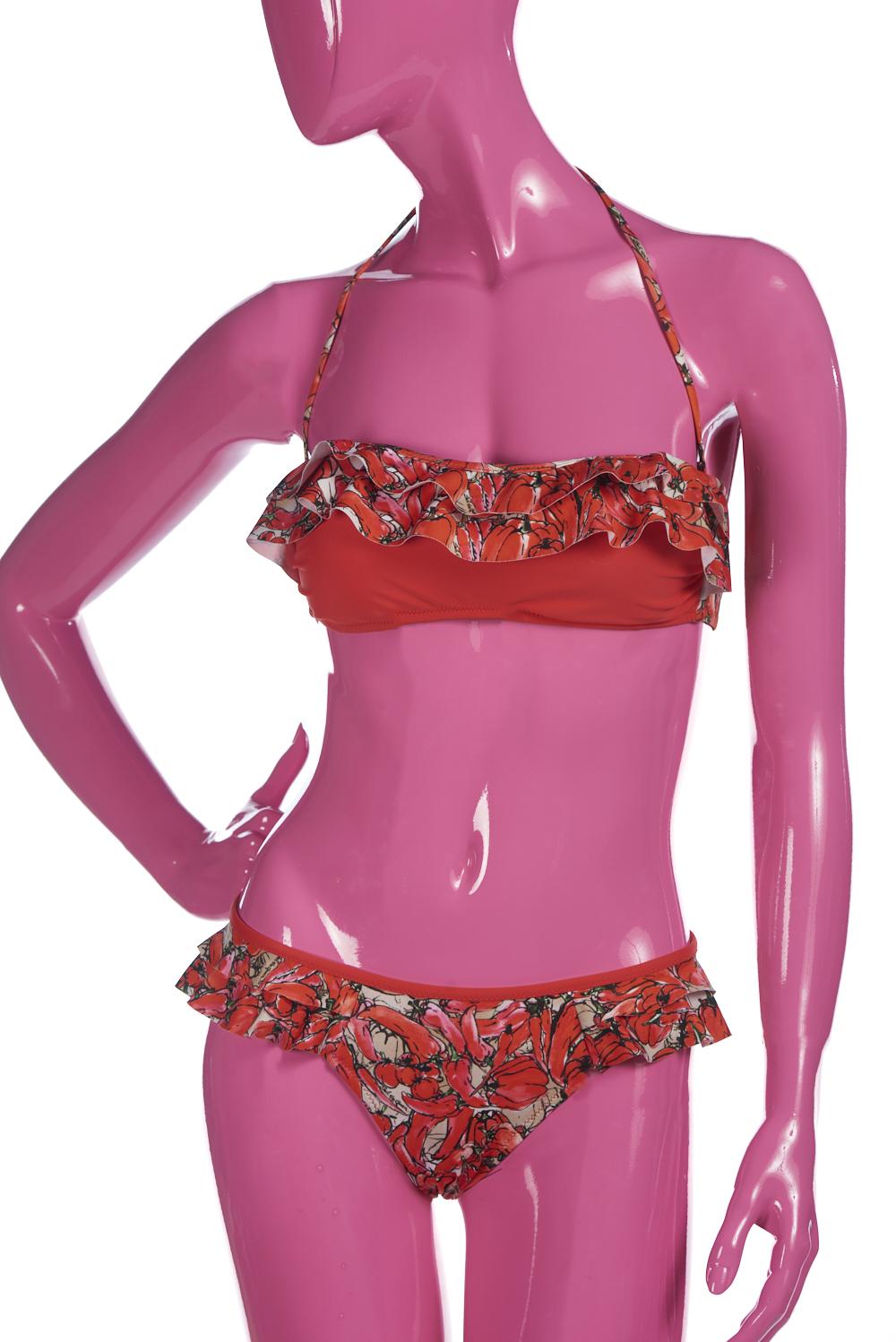 Save The Queen Bikini a fascia con stampa peperoni Negozi Online