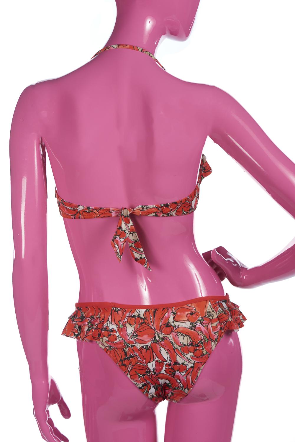 Save The Queen Bikini a fascia con stampa peperoni Negozi Online