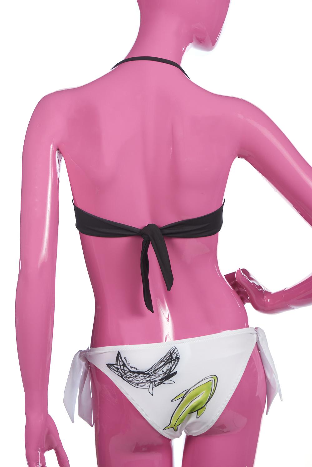 Save The Queen Bikini a fascia con stampa pesci Offerta