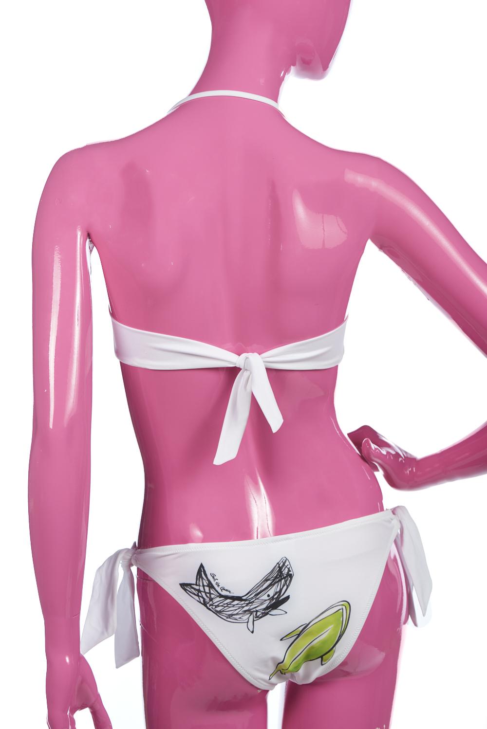 Save The Queen Bikini a fascia con stampa pesci Online
