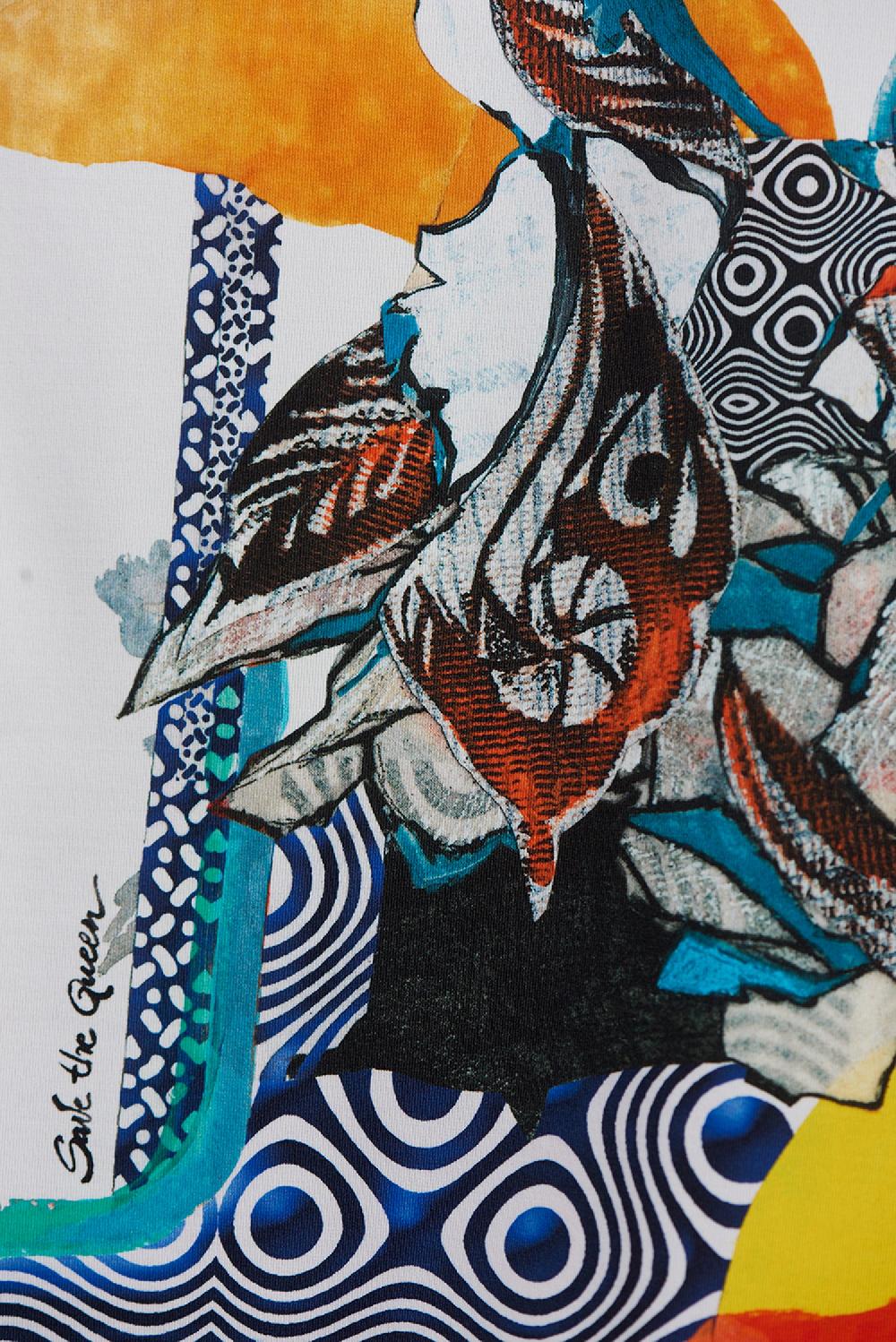 Save The Queen Vestito copricostume con stampa dedicata all’arte contemporanea africana Negozio