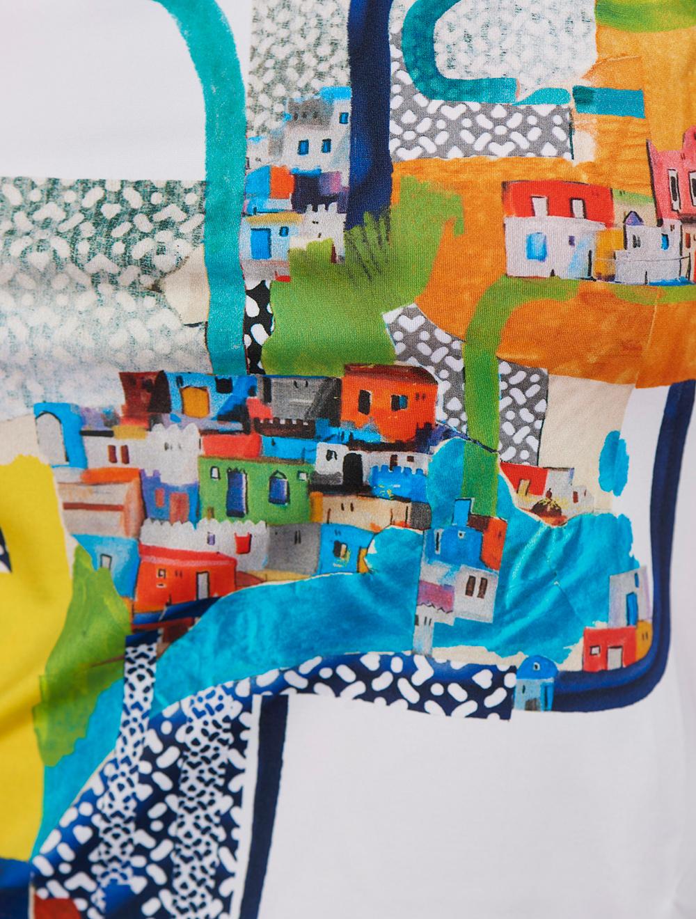 Save The Queen Top con stampa dedicata all’arte contemporanea africana Nuova
