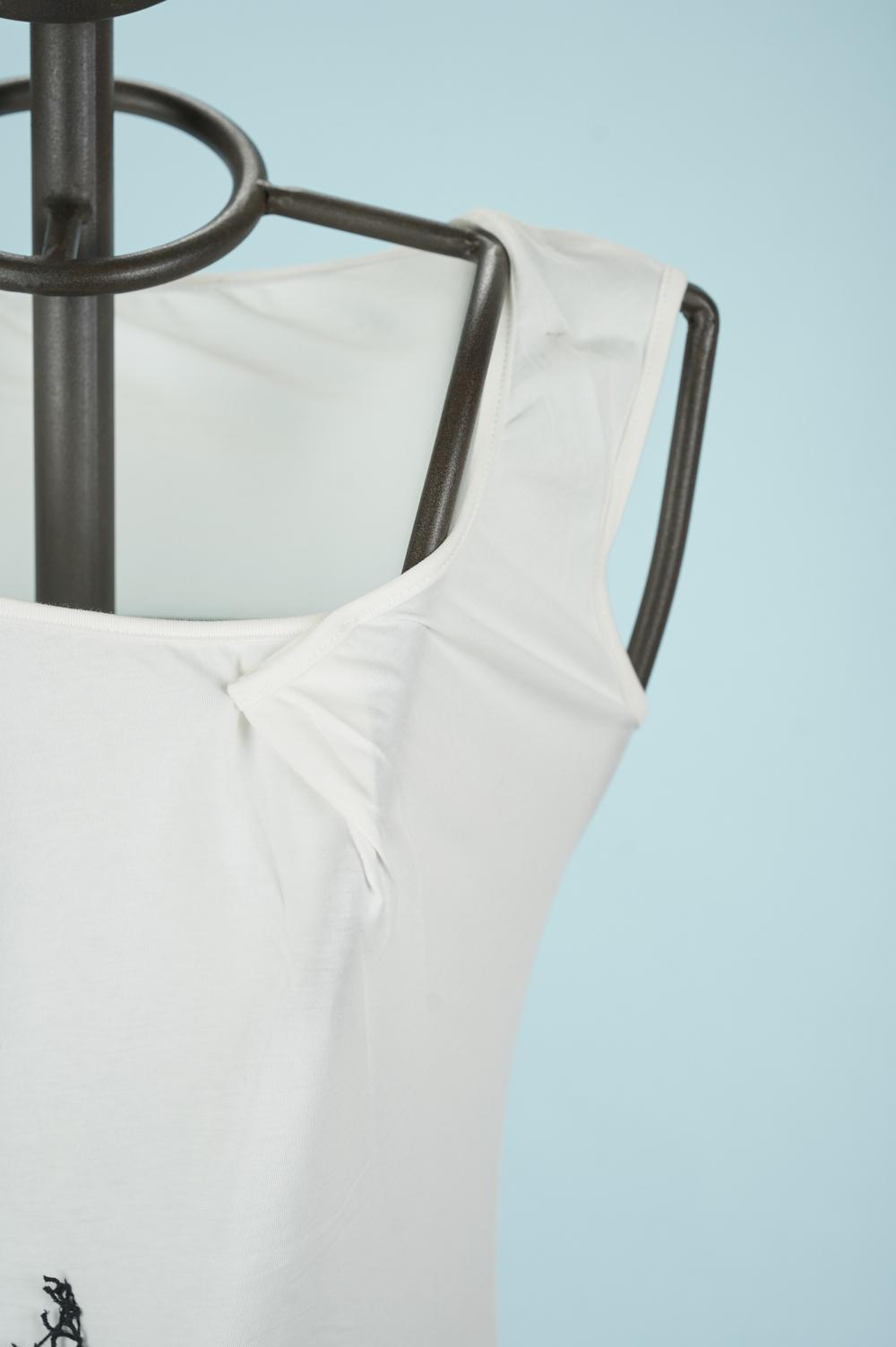 Save The Queen Top bianco ricamato Offerta Anniversario