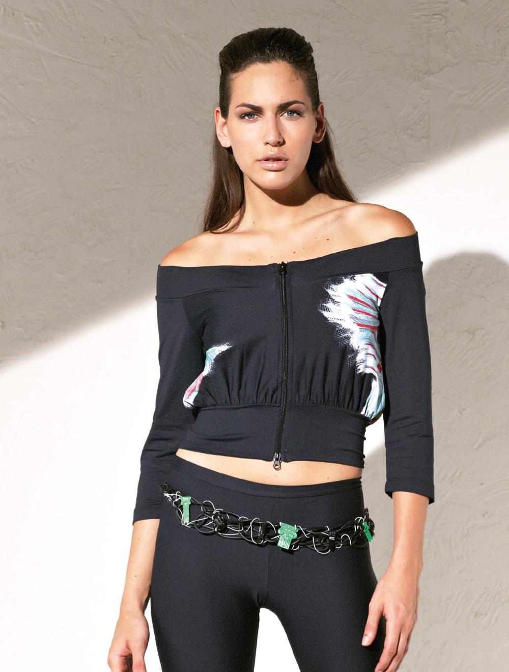 Save The Queen Top nero con stampa Offerta settimanale