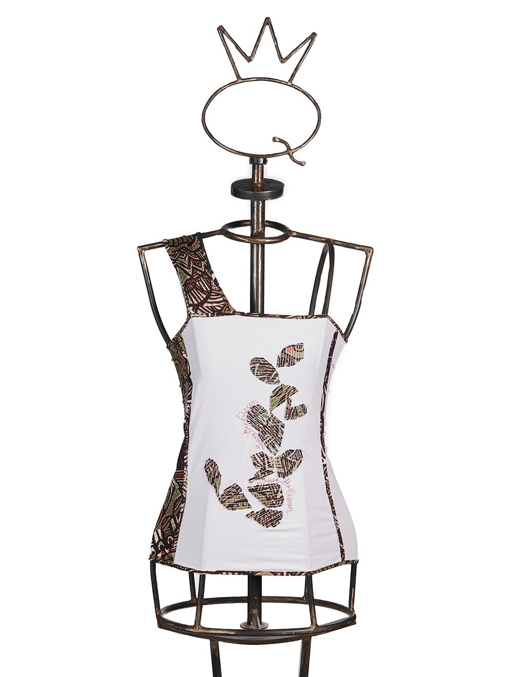 Save The Queen Top bianco monospalla Ritorno libero