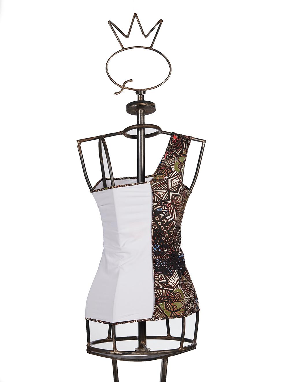 Save The Queen Top bianco monospalla Ritorno libero