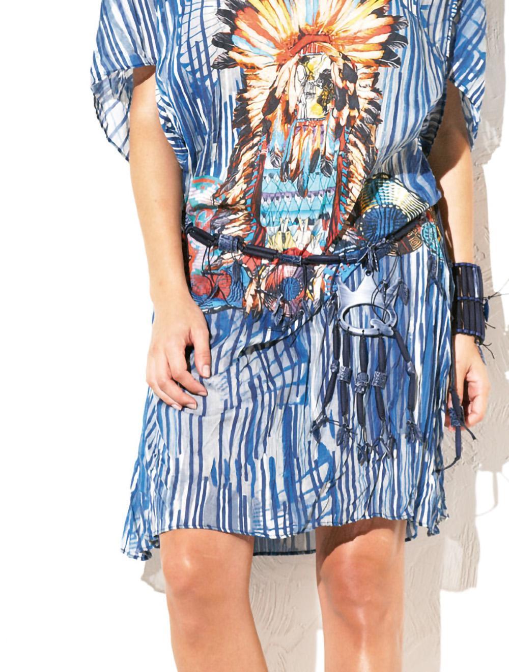 Save The Queen Cintura con elementi in pvc blu Only for today
