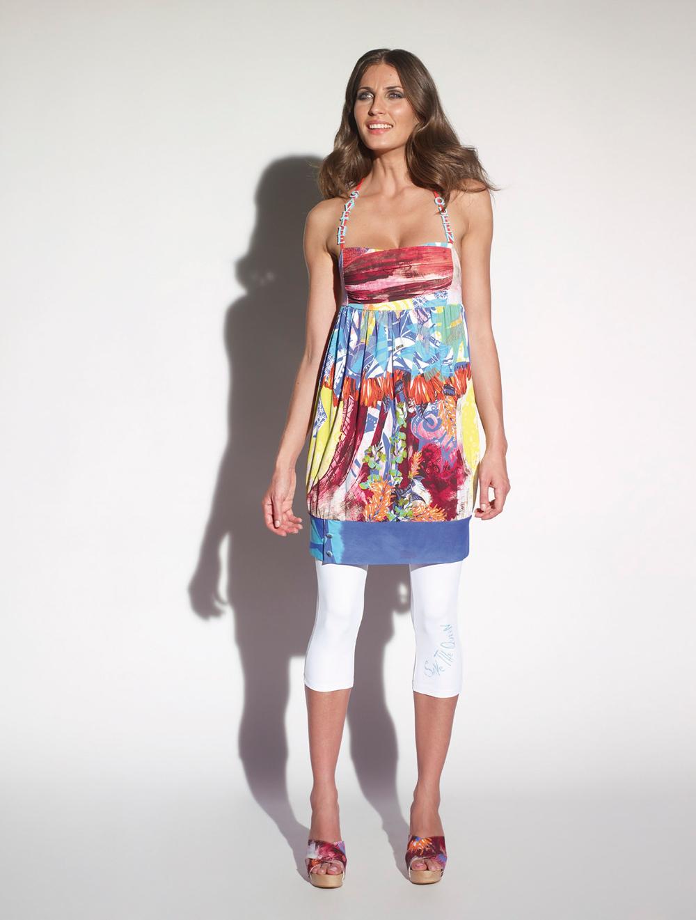 Save The Queen Leggings bianco in jersey con stampa Shopping Online