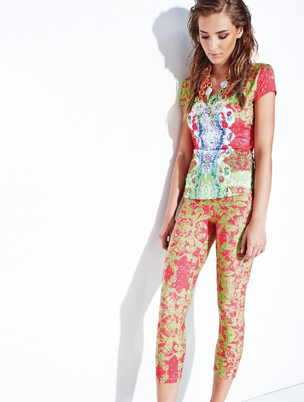 Save The Queen Leggings Capri con stampa fantasia Outlet