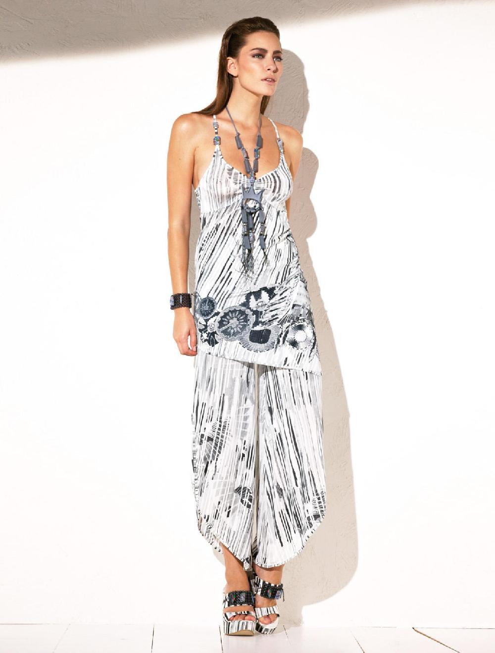 Save The Queen Pantalone bianco con stampa Offerte