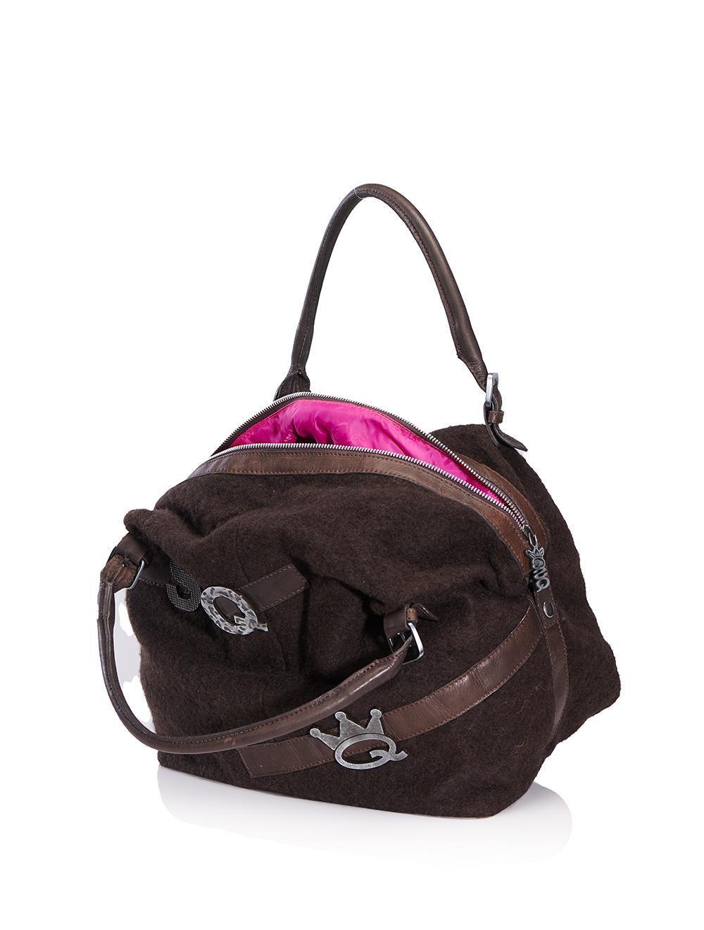 Save The Queen Borsa in lana e pelle Offerta speciale