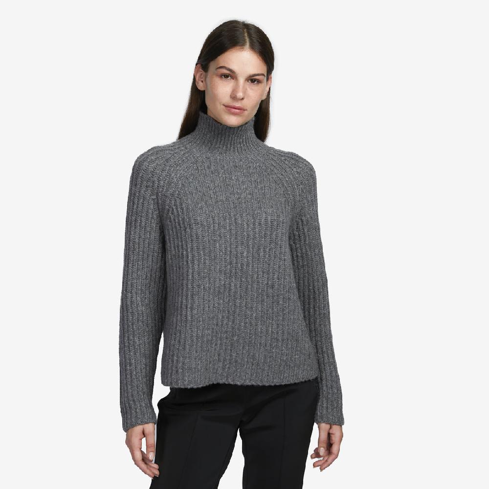 Sease Maglione Athos Mock in cashmere - Grigio Piombo Spedizione Gratuita