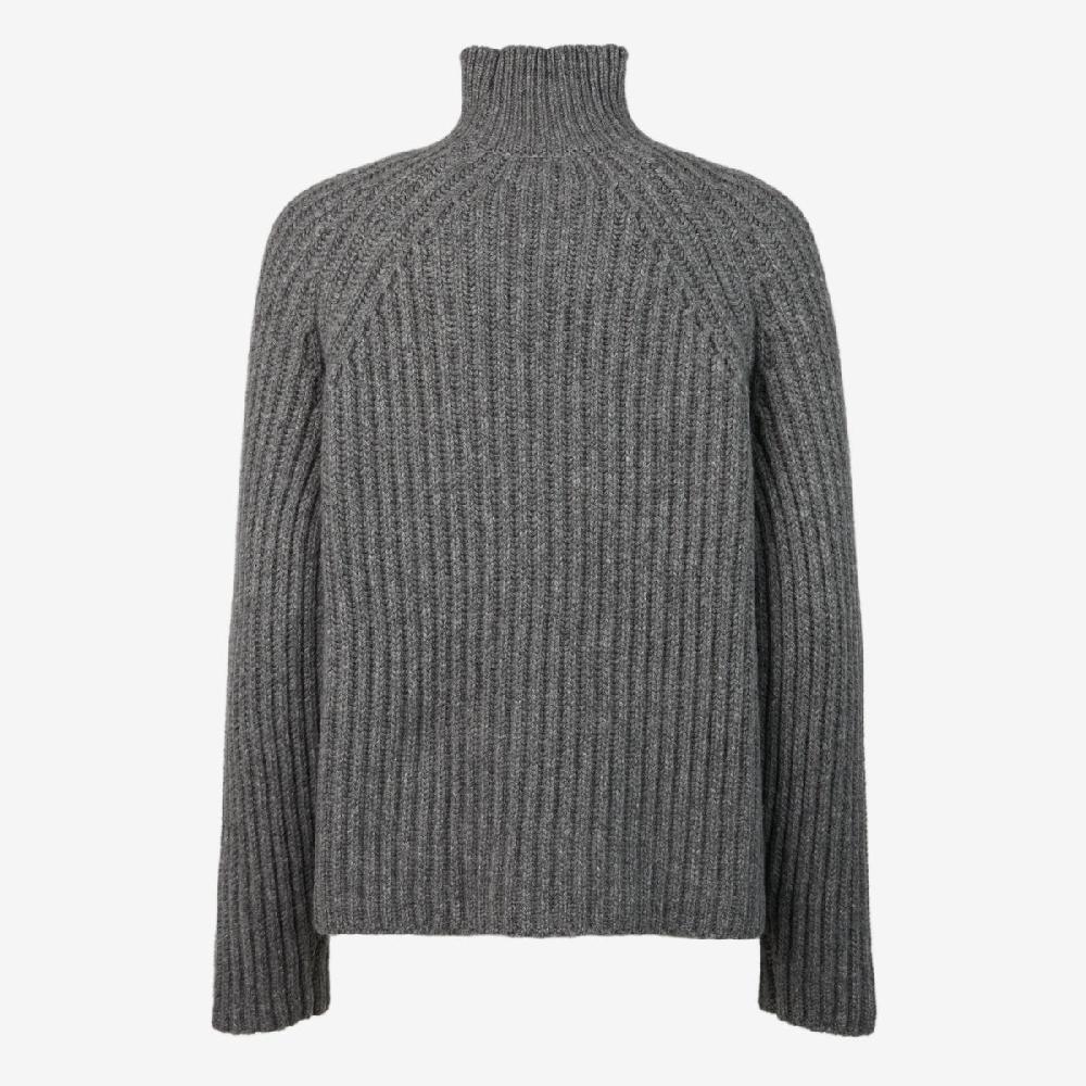 Sease Maglione Athos Mock in cashmere - Grigio Piombo Spedizione Gratuita