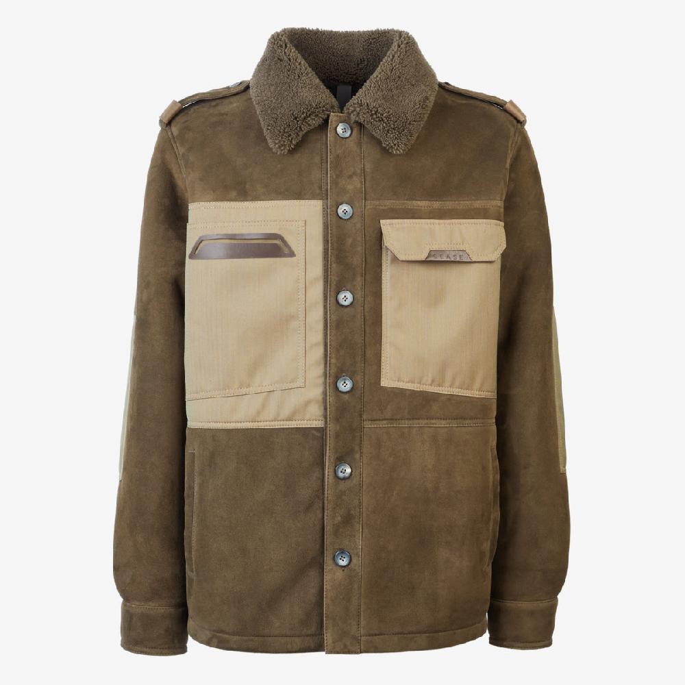 Sease Explorer Shearling: Giacca in montone - Bronzo Oliva Sconto