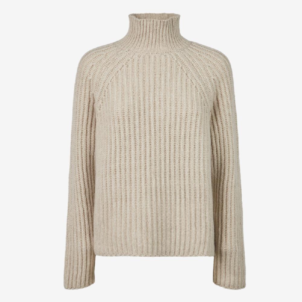 Sease Maglione Athos Mock in cashmere - Driftwood Novità