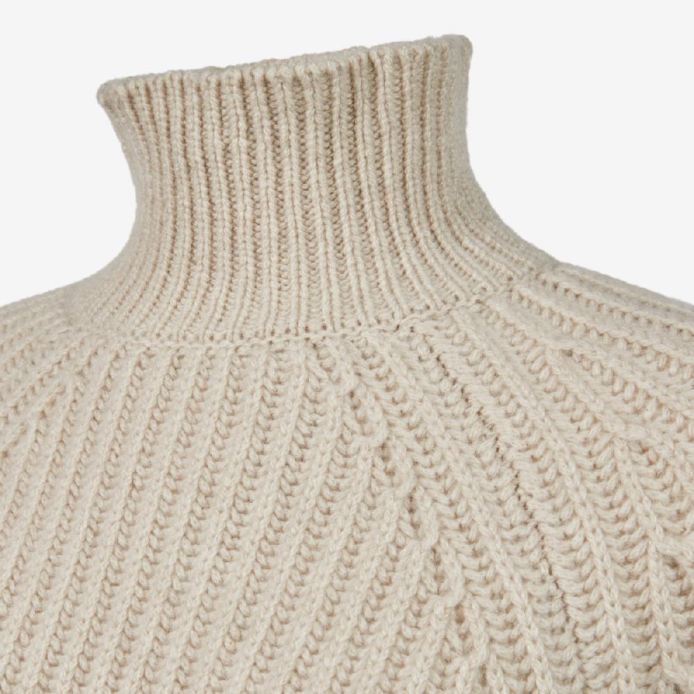 Sease Maglione Athos Mock in cashmere - Driftwood Novità