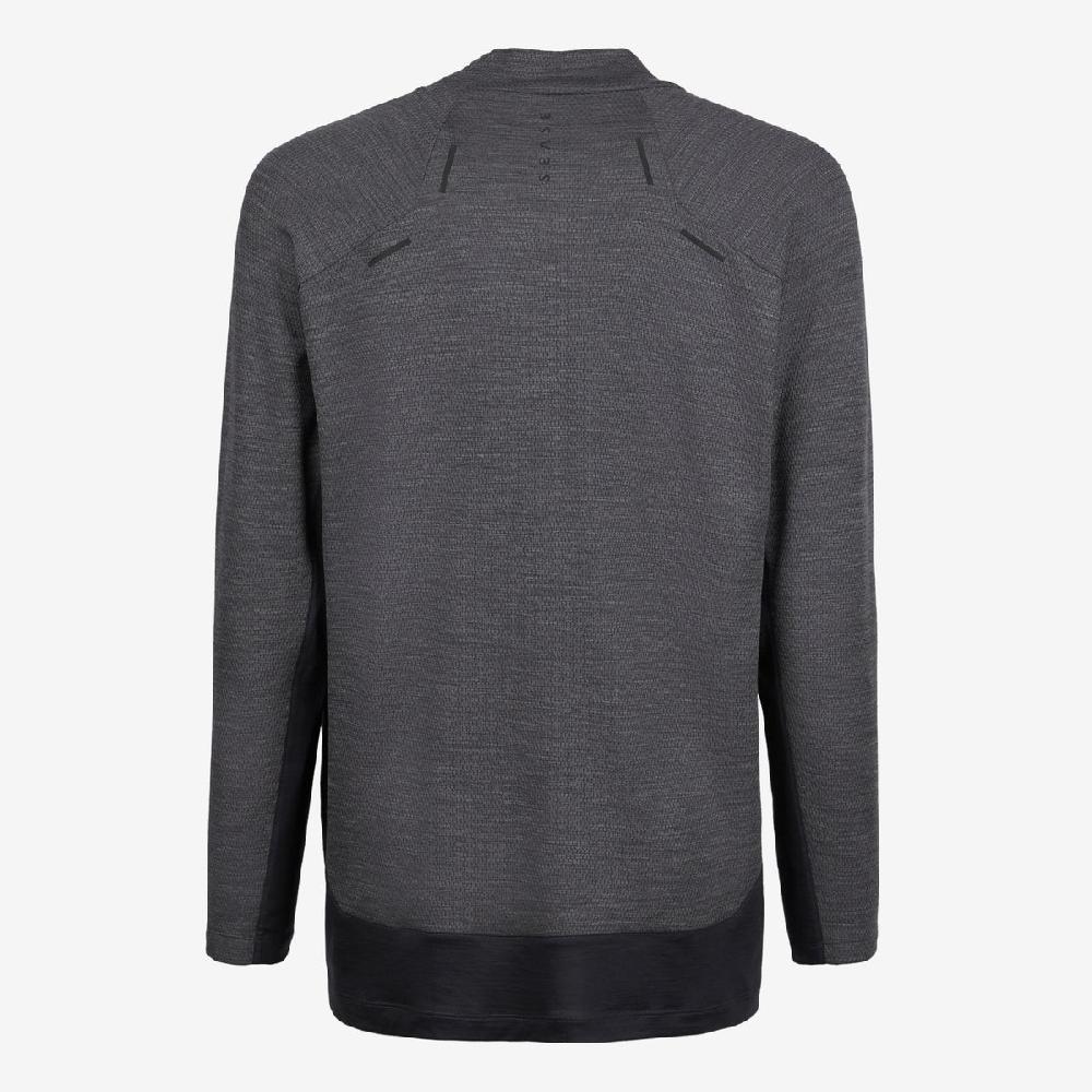 Sease Turtle Net: Maglietta maniche lunghe -Grigio Grafite Qualità